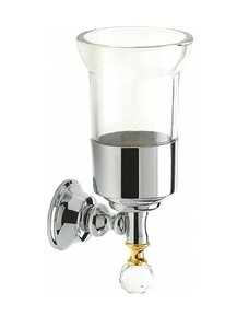 Изображение товара Стакан для зубных щеток Webert Karenina KA500301017 8 cм, хром/золото