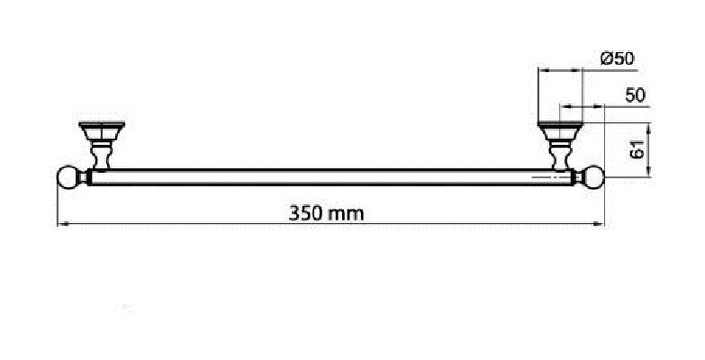 Изображение товара Держатель для полотенец Webert Karenina KA501402065 бронза с кристаллами Swarovski