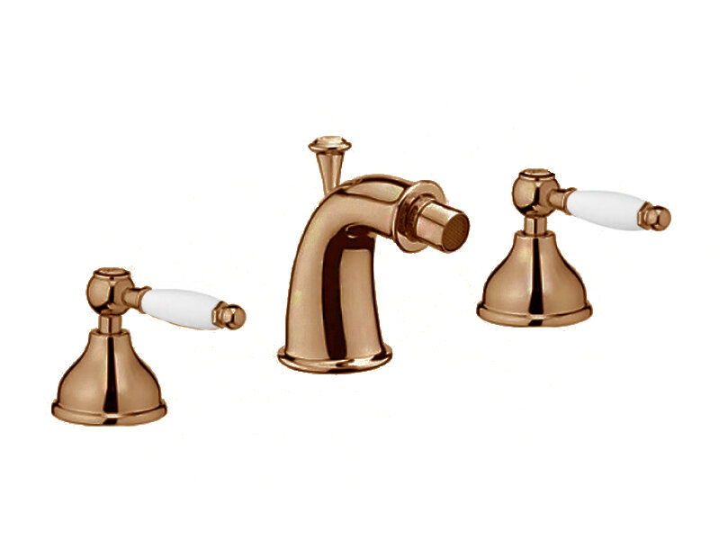 Изображение товара Стильный смеситель для биде Webert Dorian с донным клапаном и бронзовой отделкой