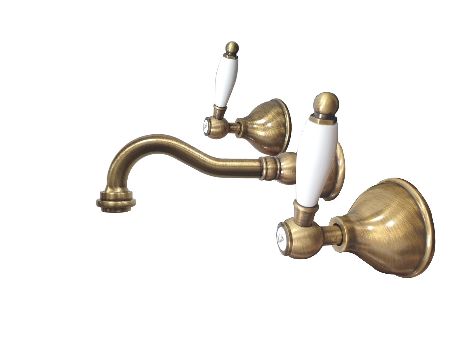 Изображение товара Стильный металлический смеситель для раковины Webert Dorian бронза Италия