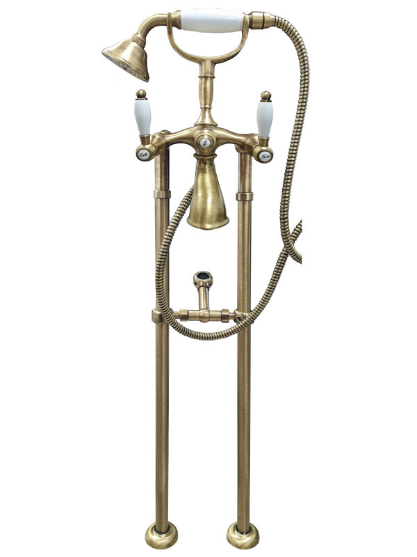 Изображение товара Напольный смеситель для ванны Webert Dorian бронза с ручным душем