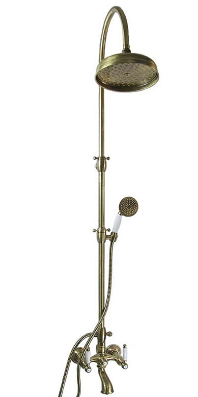Изображение товара Душевая система Webert Dorian с бронзовым покрытием и урванной высотой