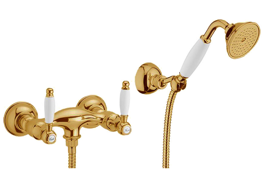 Изображение товара Смеситель для душа Webert Dorian с ручным душем бронза Италия