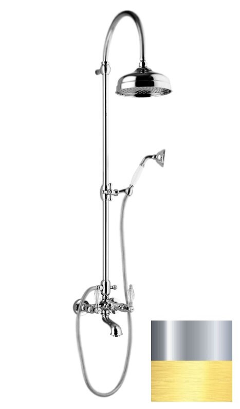 Изображение товара Душевая система Webert Alexandra AL721208 хром/золото, вертикальный монтаж, Италия