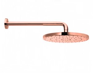 Изображение товара Верхний душ Webert Comfort AC0398980Metal, 25х25 см, круглый, 1 режим струи, с держателем, розовое золото