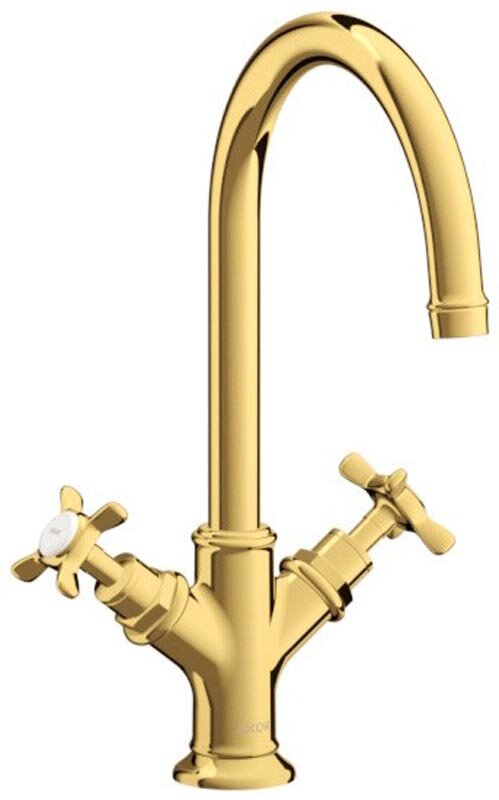 Изображение товара Смеситель для раковины Axor Montreux 16502990 золото высокого поворотного излива