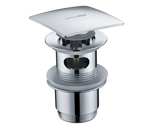 Изображение товара Донный клапан Push-up WasserKRAFT A105, с переливом, хром