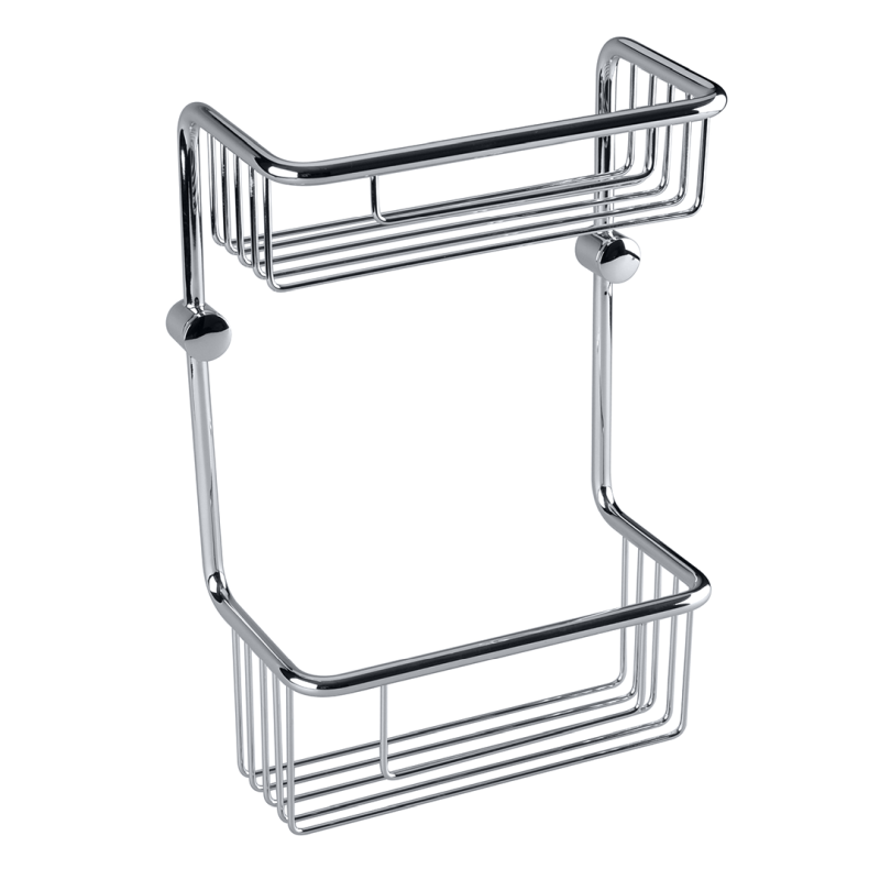 Изображение товара Полка Bemeta Cytro 146208182 хромированная двойная 22 x 10.8 x 23 см