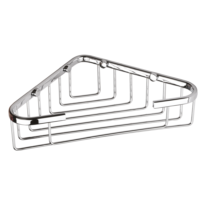 Изображение товара Угловая полка Bemeta Cytro 146208342 из латуни с хромом 19x19x6 см