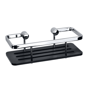 Изображение товара Полка Bemeta Cytro 146208396 25 x 10.5 x 7 см прямоугольная с бортиком, акрил, черный