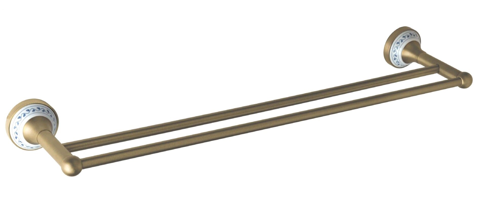 Изображение товара Полотенцедержатель Bemeta Kera 144704057 двойной, бронза