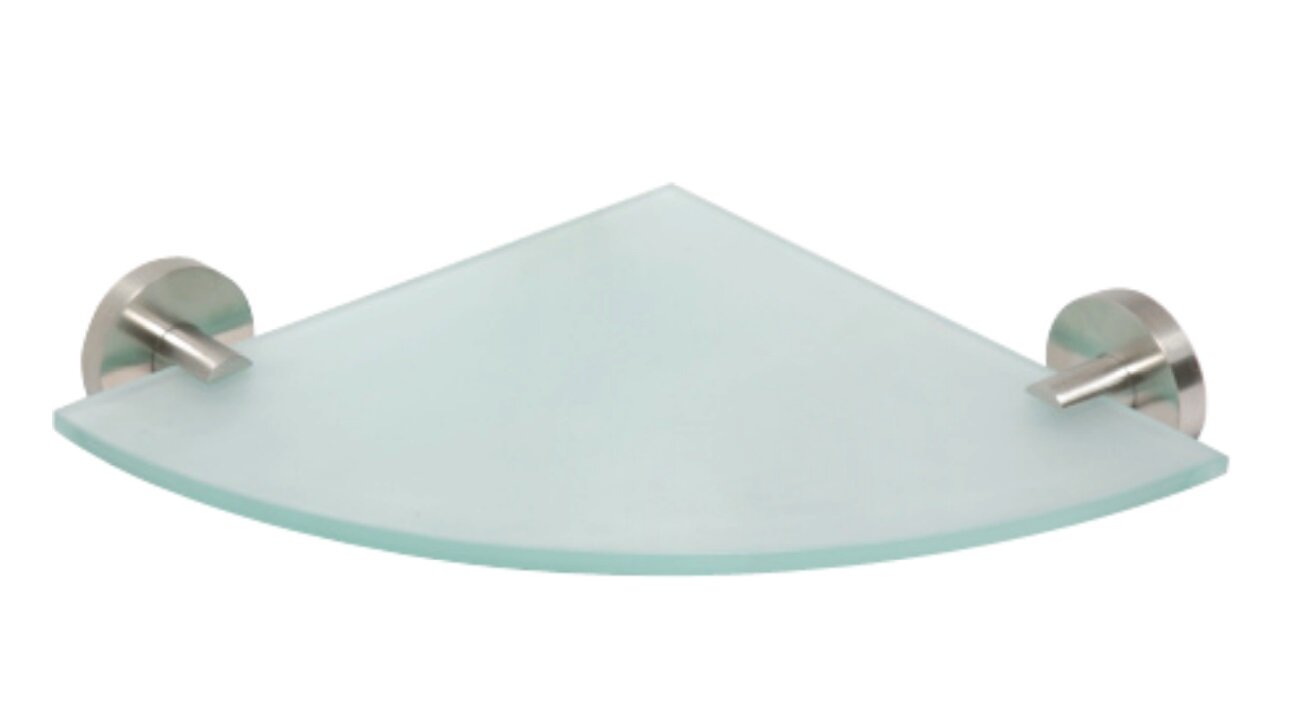 Изображение товара Полка стеклянная Bemeta Neo 104102015, угловая, хром матовый