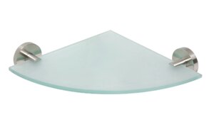 Изображение товара Стеклянная угловая полка Bemeta Neo 104102015 25x25 см хром матовая