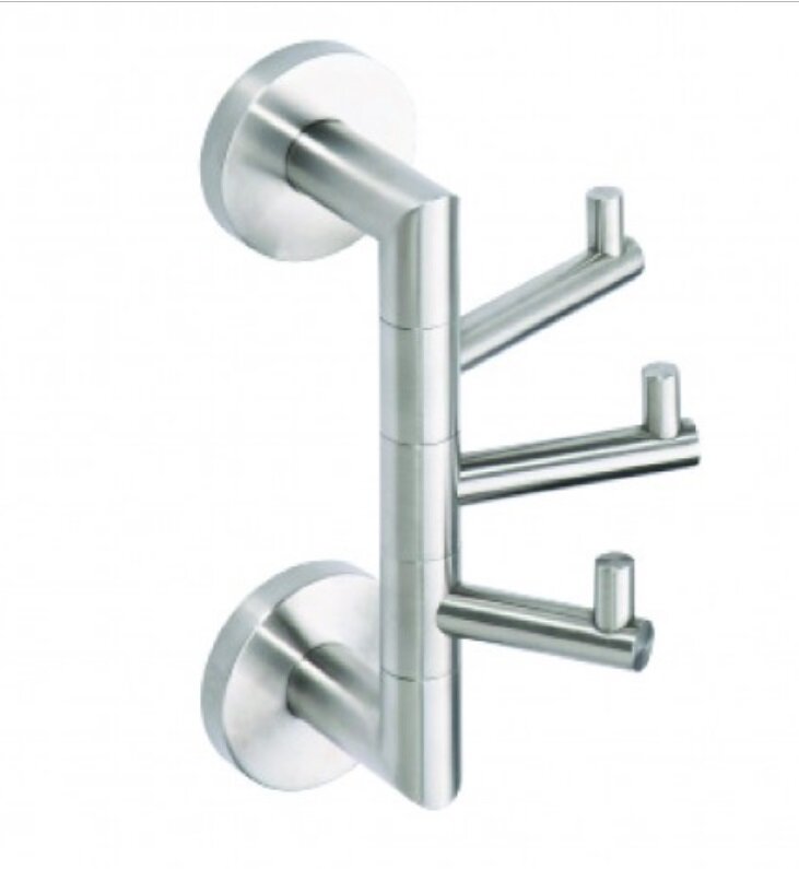 Изображение товара Крючок тройной Bemeta Neo 104206075 поворотный хром матовый, 19 см