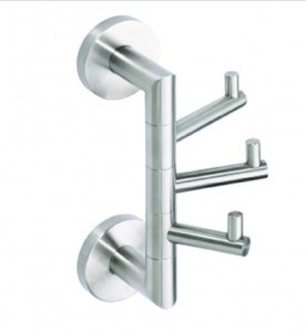 Изображение товара Крючок тройной Bemeta Neo 104206075, 5.5x11x19 см, поворотный, хром матовый