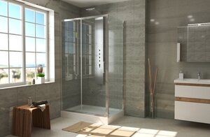 Изображение товара Душевой уголок Bravat Blackline BS120.3101A 120 x 80 x 200 см прямоугольный, алюминий полированный