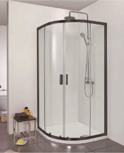 Изображение товара Душевой уголок Bravat Blackline BS090.1201B 90 x 90 x 200 см четверть круга, черный