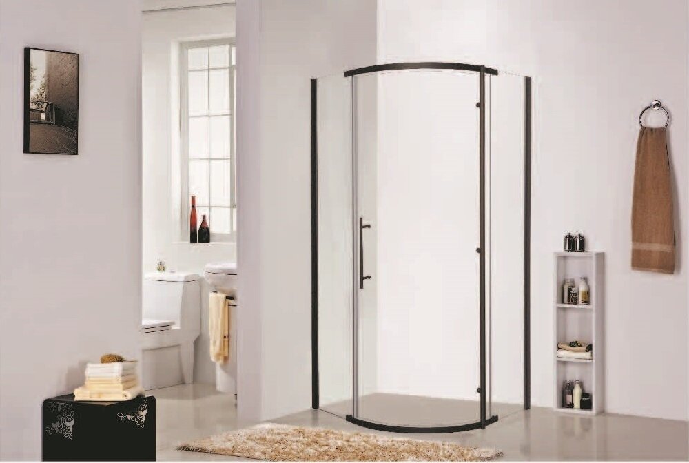 Изображение товара Душевой уголок Bravat Blackline BS090.1110A 90 x 90 x 195 см четверть круга, черный