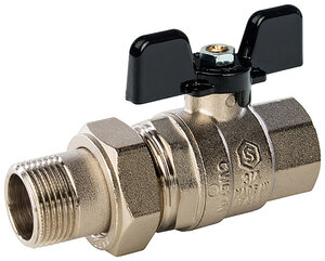 Изображение товара Шаровый кран Stout SVB-0007-000020 3/4 вн-нар с американкой для водоснабжения и отопления