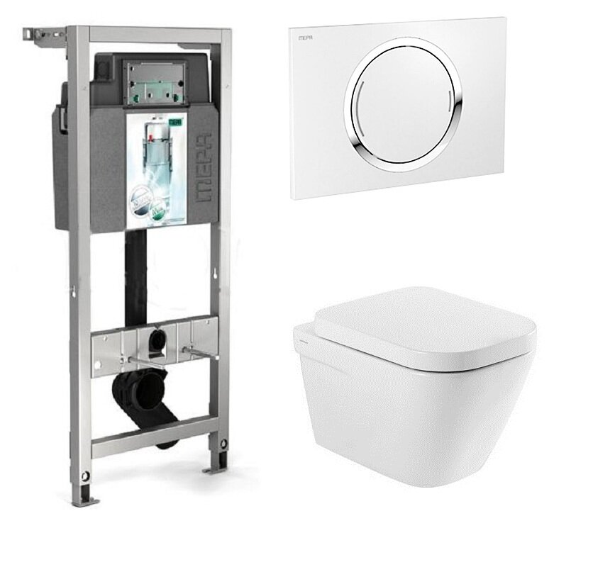 Изображение товара Комплект инсталляции Mepa VariVIT A31 с унитазом Look 134034004 и сиденьем микролифт