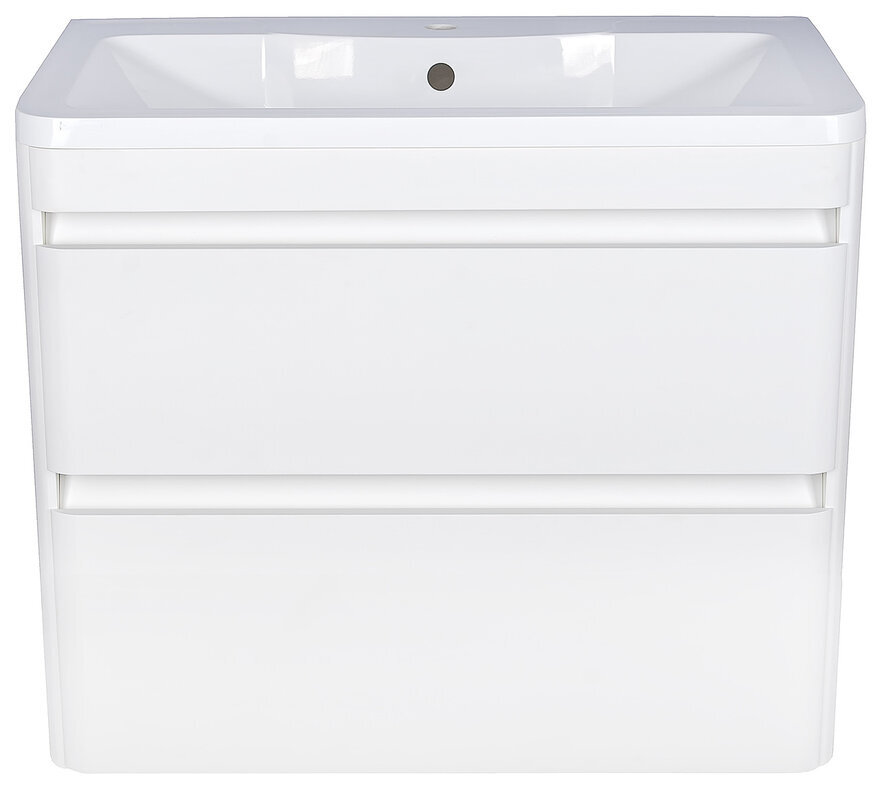 Изображение товара Тумба под раковину Style Line Атлантика 80 см белая подвесная с ящиками
