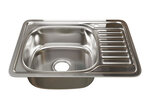 Кухонная мойка Mixline 533713/533712 врезная с сифоном, лев вып/прав вып 3 1/2", 65 х 50 х 18 х 0.8 см - фото 1