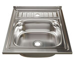 Кухонная мойка Mixline 527966 накладная, вып 1 1/2", 50 х 60 х 16 х 0.4 см - фото 1