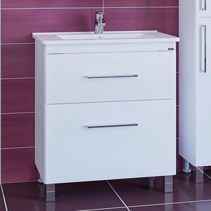 Изображение товара Тумба под раковину СаНта Вегас 226030 75 см 2 ящика белый напольная