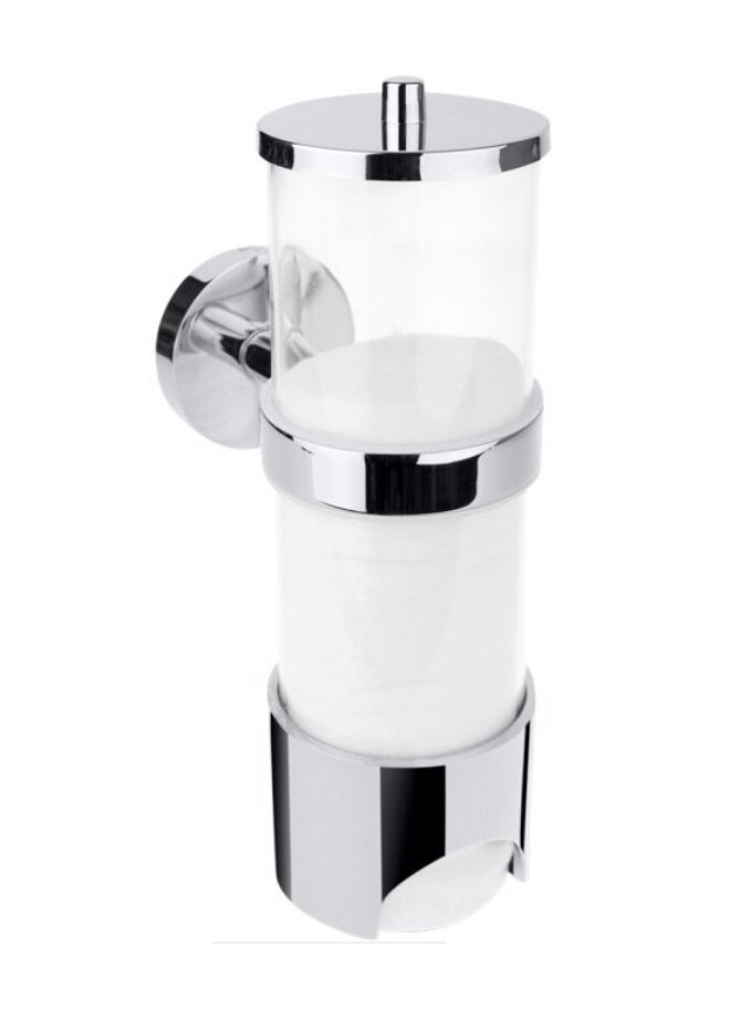 Изображение товара Диспенсер для косметических тампонов Bemeta Omega 146503172 6.5 x 11.5 x 20.5 см, хром Изображение товара Диспенсер для косметических тампонов Bemeta Omega 146503172 6.5 x 11.5 x 20.5 см, хром