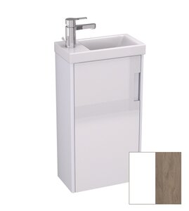 Изображение товара Тумба под раковину Velvex Klaufs 40 tpKLA.40.1D-617.216 подвесная, белый глянцевый/дерево