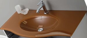 Изображение товара Раковина-столешница Cezares Petalo PETALO-ORO-900-VTR стеклянная