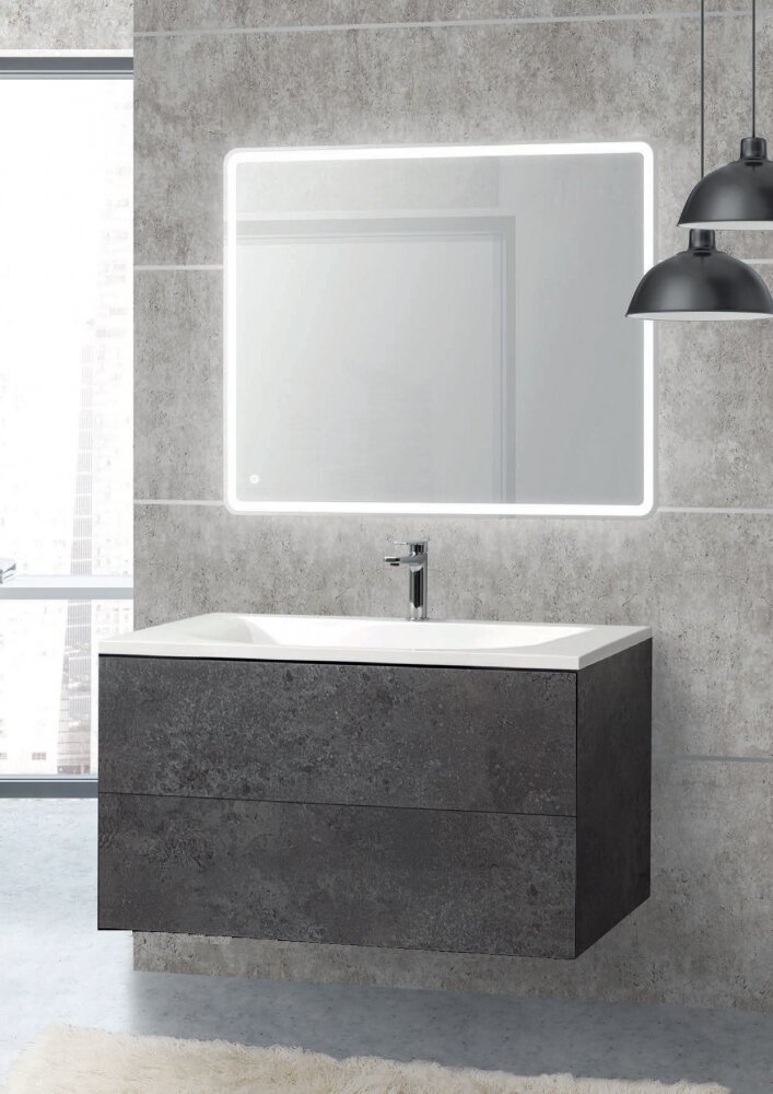 Изображение товара Тумба под раковину Cezares Premier-hpl PREMIER-HPL-100-2C-SO-MGN-BLUM-EST, подвесная