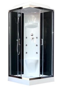 Изображение товара Душевая кабина Royal Bath RB90HP7-BT-CH 90x90 см с гидромассажем и стеклом