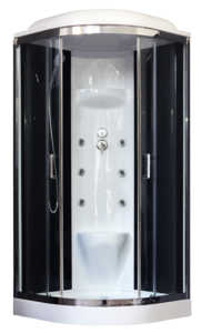 Изображение товара Душевая кабина Royal Bath RB90HK7-BT-CH 90x90 см с гидромассажем и крышей