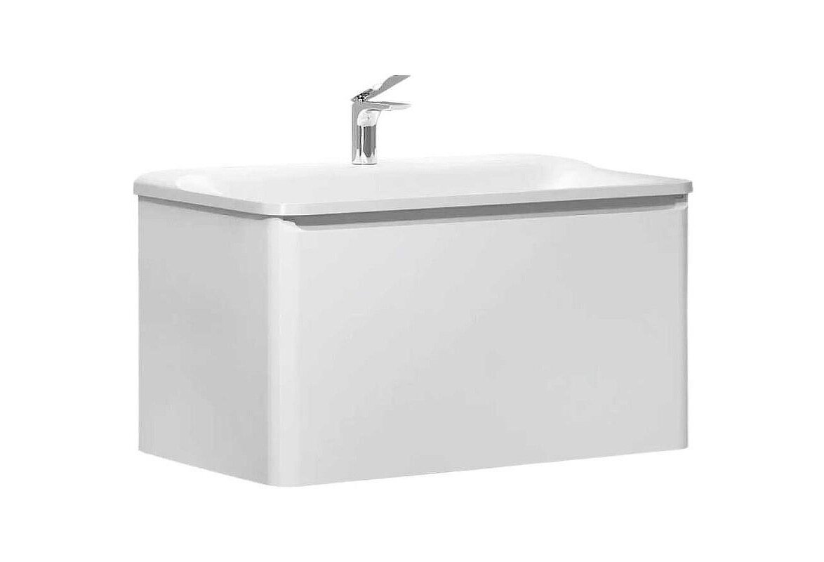 Изображение товара Тумба под раковину Raval Welto Wel.01.80/P/W/RL, 80 см, подвесная, белая