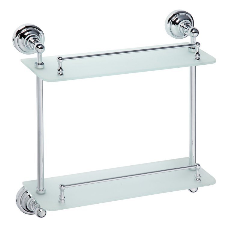 Изображение товара Полка стеклянная Bemeta Retro 144301122, двойная, хром