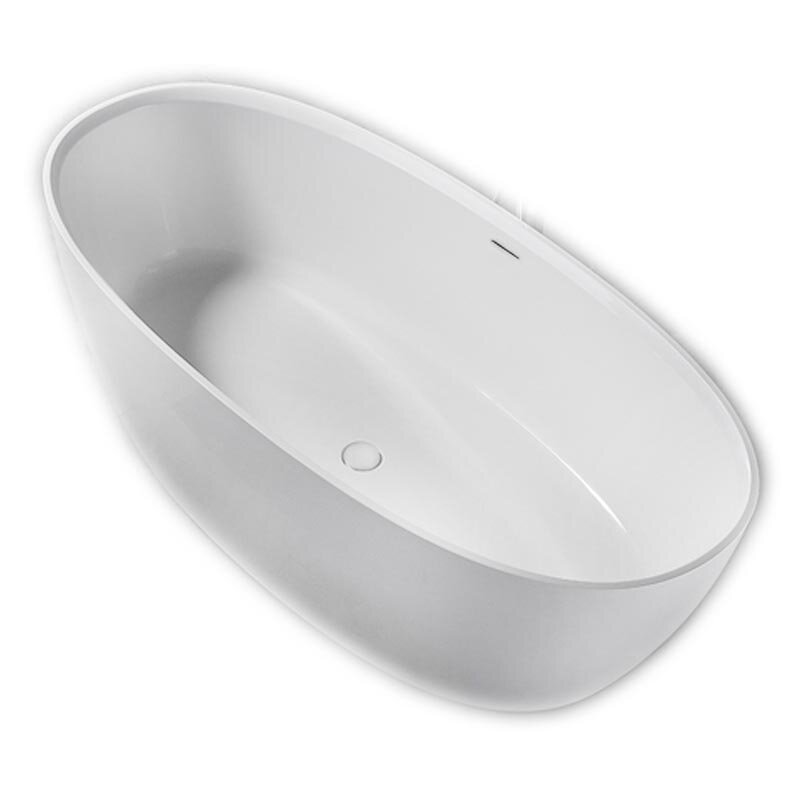 Изображение товара Ванна из искусственного камня NTBagno Palermo 170x80 см белая овальная