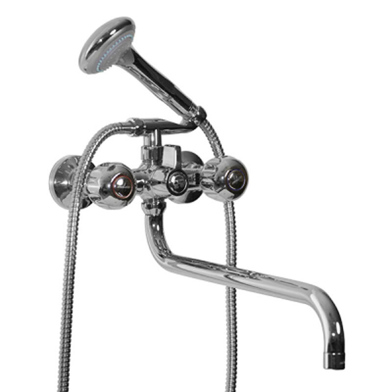 Изображение товара Смеситель для ванны и душа универсальный 1/2 кер Mixline ML02-02, хром