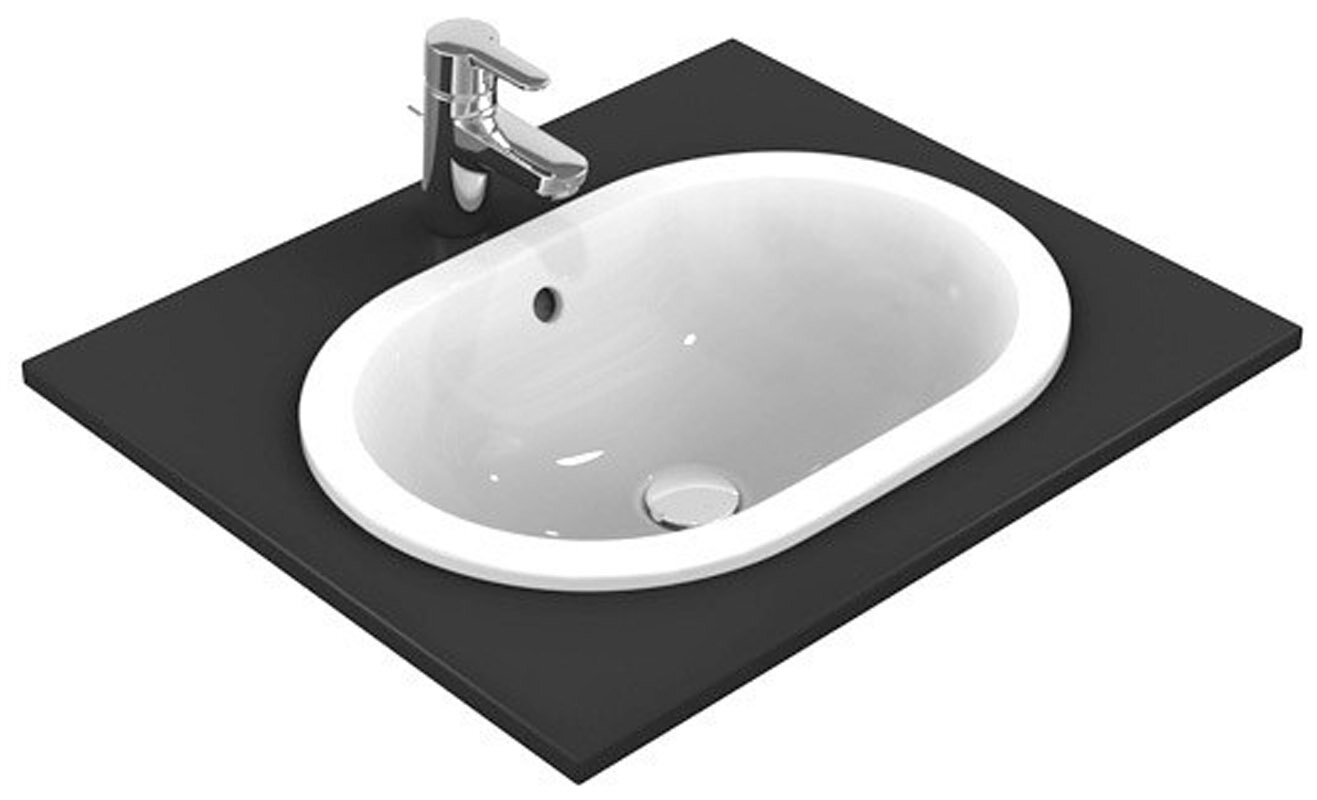 Изображение товара Маленькая овальная раковина Ideal Standard Connect 62 см с переливом Изображение товара Маленькая овальная раковина Ideal Standard Connect 62 см с переливом