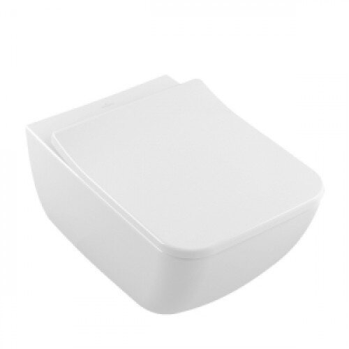 Изображение товара Подвесной безободковый унитаз Villeroy&Boch Venticello 4611RSR1 с сиденьем микролифт, c покрытием CeramicPlus, альпийский белый