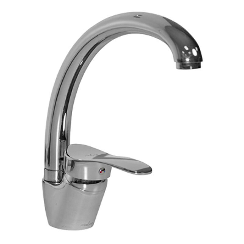 Изображение товара Смеситель для кухонной мойки Mixline ML03-032 хром однорычажный с поворотным изливом