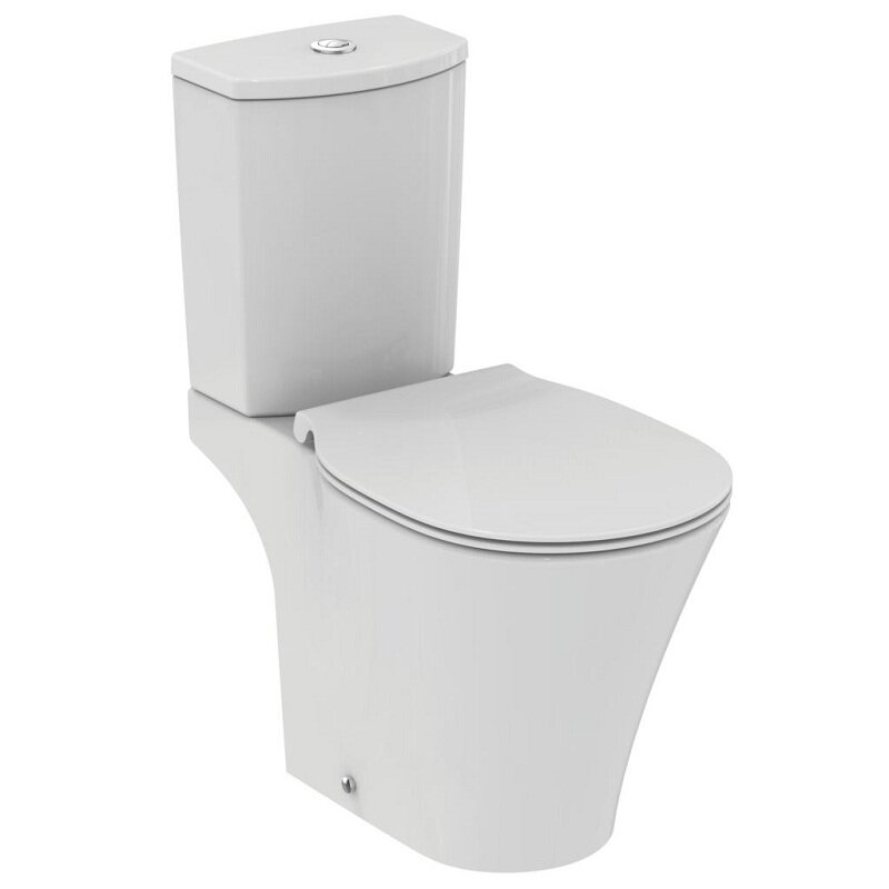 Изображение товара Напольный безободковый унитаз Ideal Standard Connect Air AquaBlade E009701 с двухрежимным смывом
