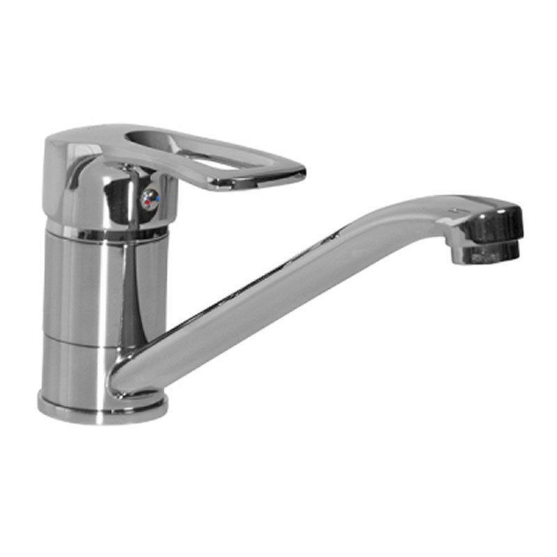 Изображение товара Смеситель для кухонной мойки Mixline ML06-03 хром, однорычажный, 40 мм керамический картридж