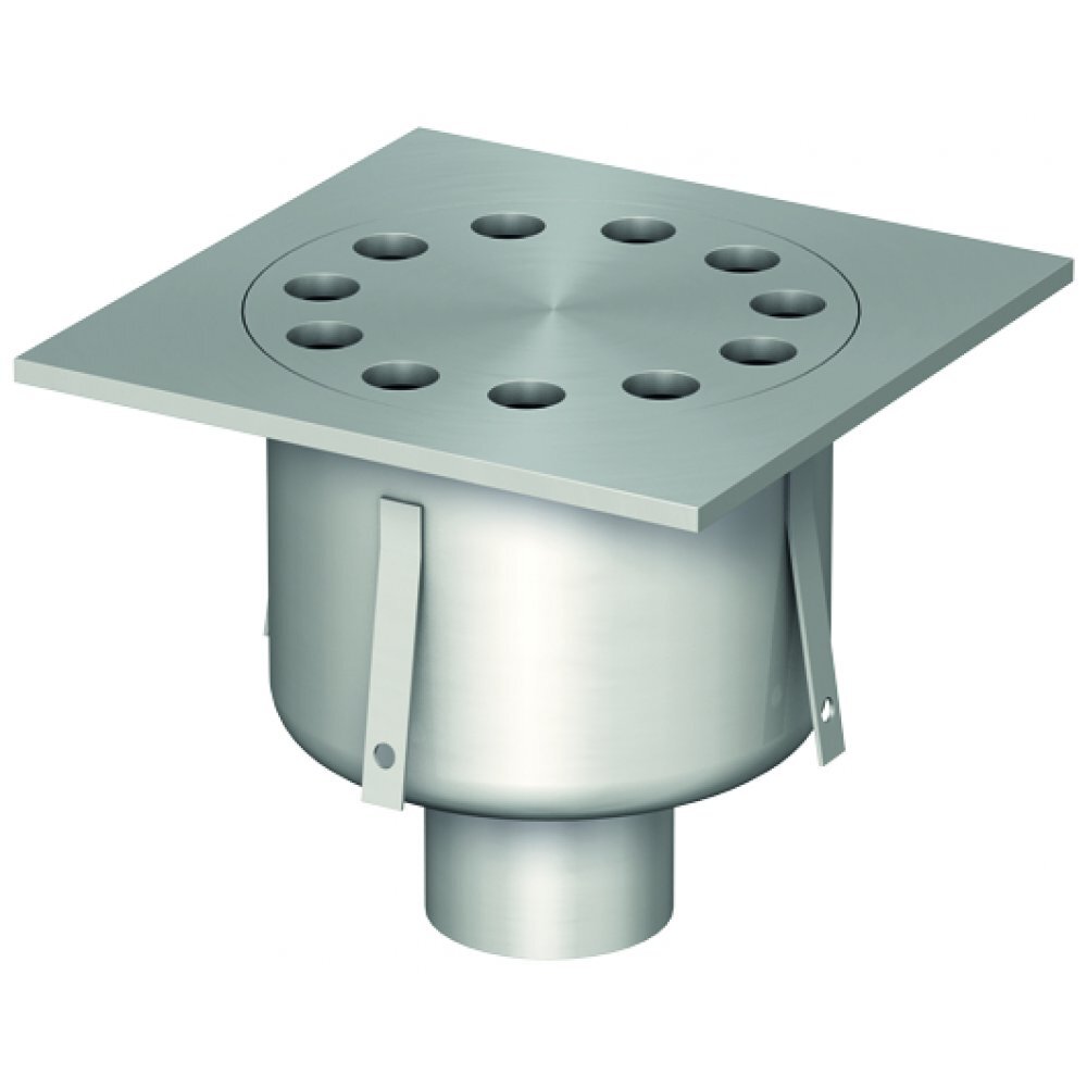 Изображение товара Водоотводный трап Aco FG150 04130 с решеткой из нержавеющей стали, 15x15 см