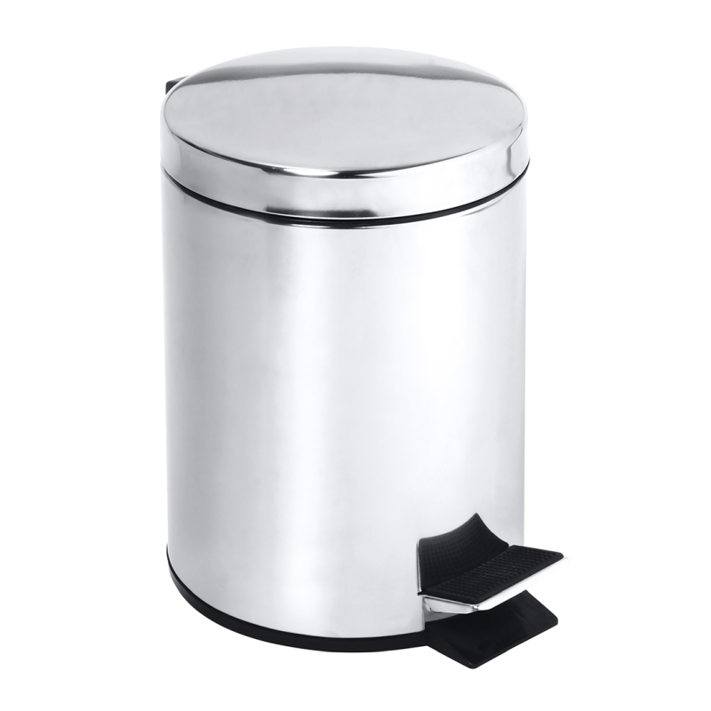 Изображение товара Ведро для мусора 5 л Bemeta Hotel с педалью крышка SoftClose хром глянцевый