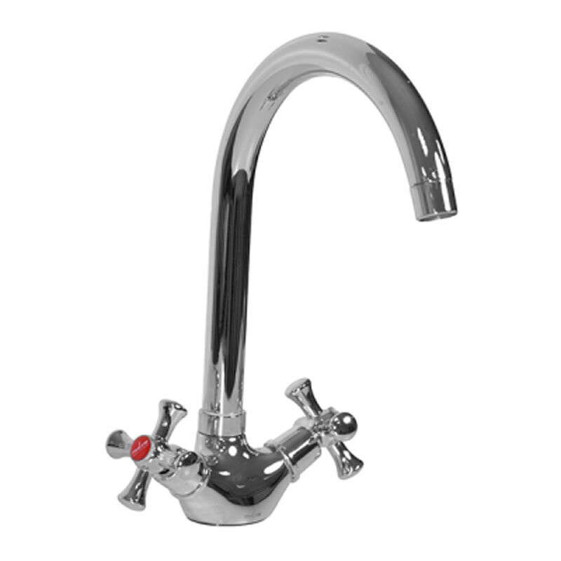 Изображение товара Смеситель кухонный двувентильный Mixline ML10-032 хром для мойки