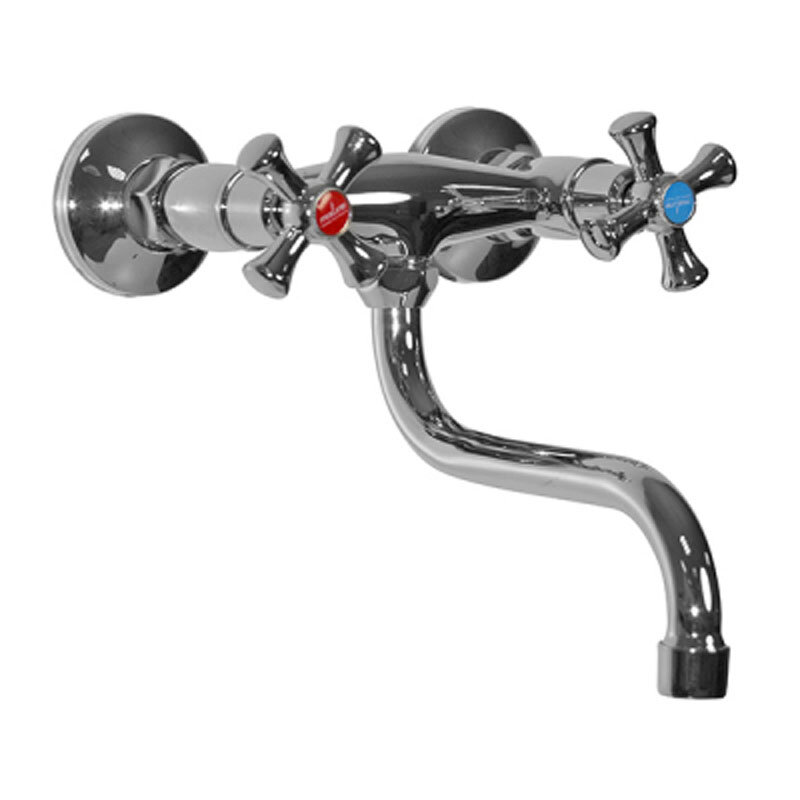 Изображение товара Смеситель для кухонной мойки 1/2 кер Mixline ML10-06, настенный, хром