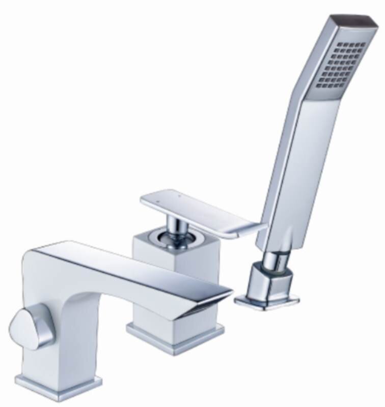 Изображение товара Смеситель для ванны Lemark Contest LM5845CW хром/белый с каскадным регулятором