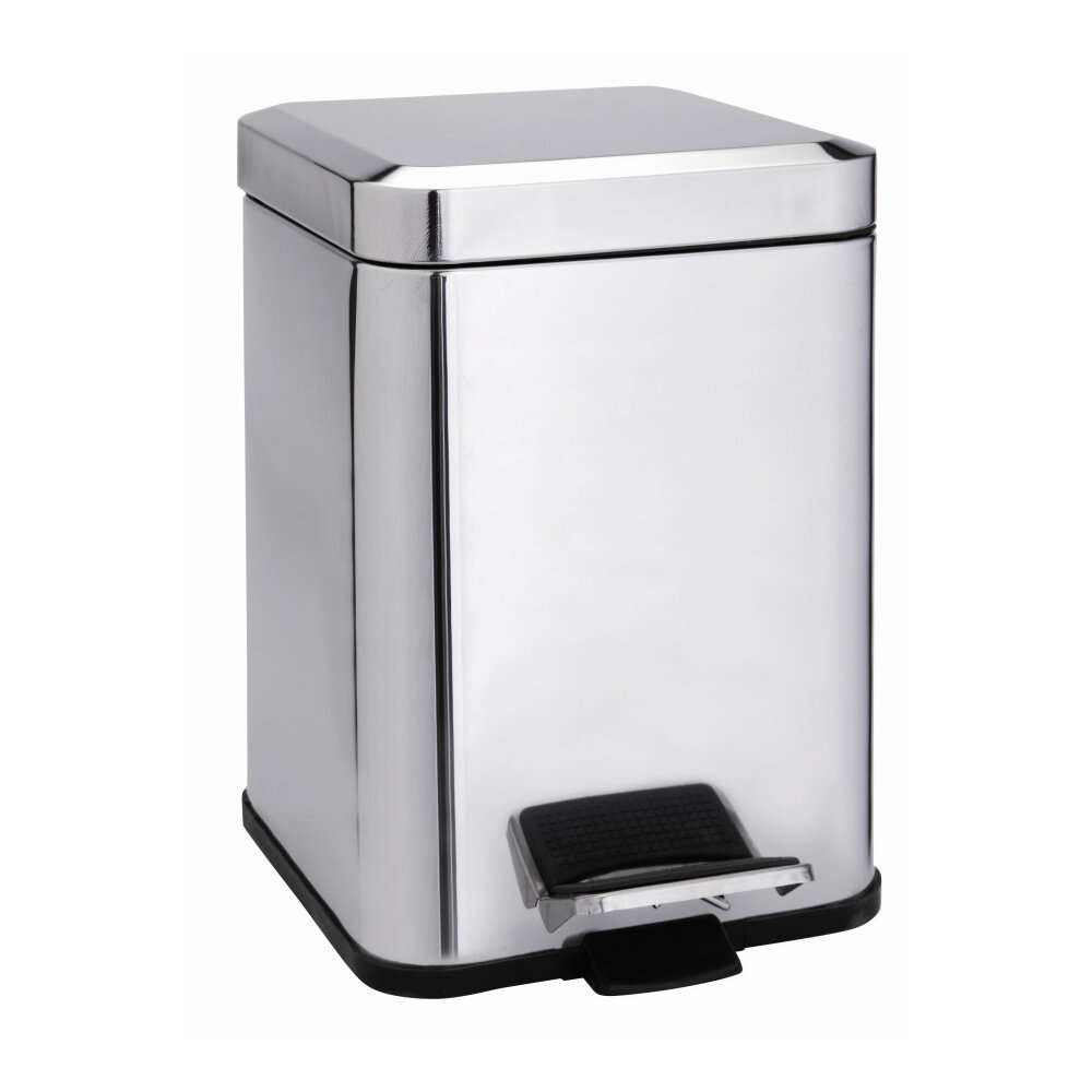 Изображение товара Ведро для мусора 6 л Bemeta Hotel из нержавеющей стали с педалью хром