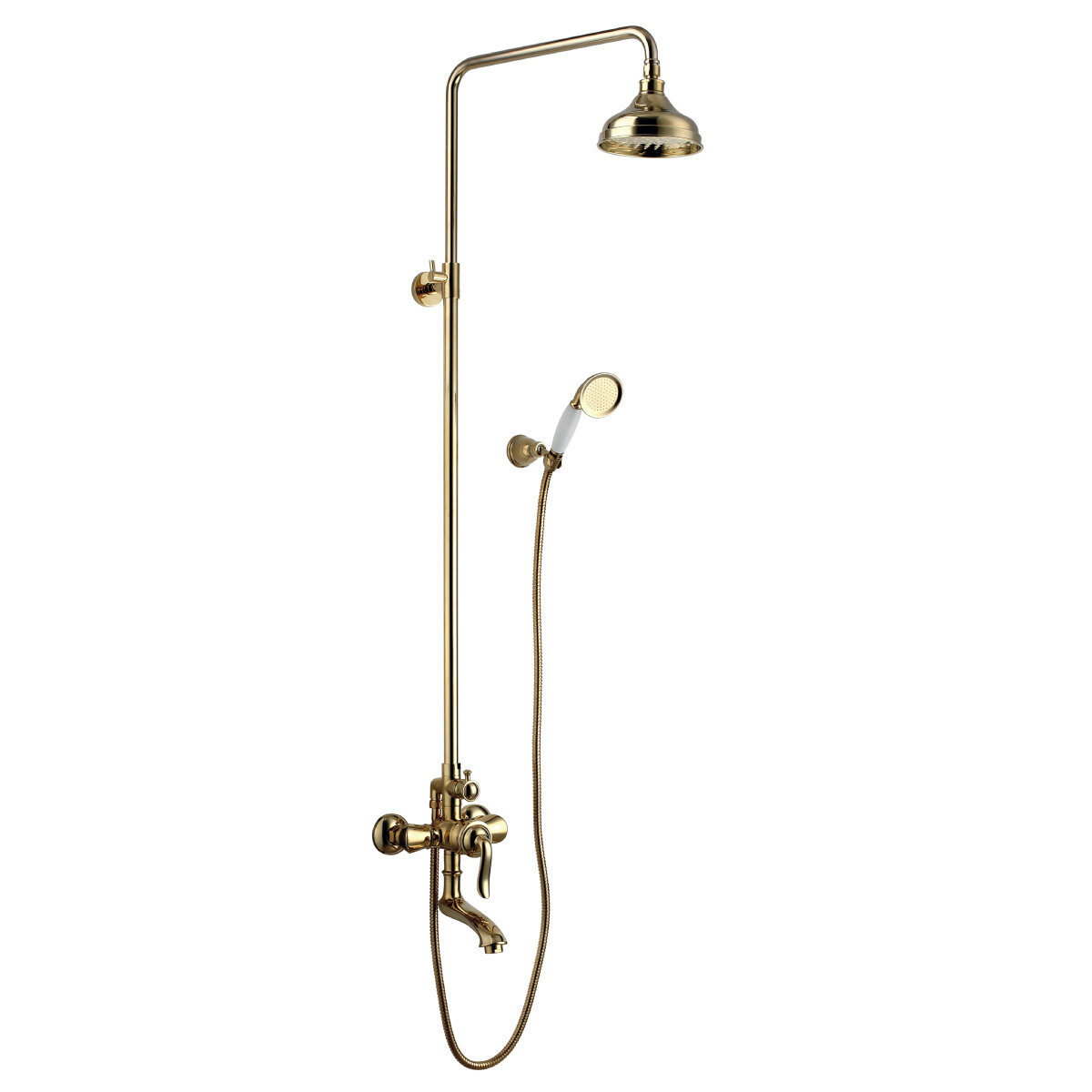 Изображение товара Душевая система Lemark Brava LM4762G с верхней лейкой и регулируемой высотой